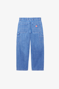 Blue, enzyme bleach wash