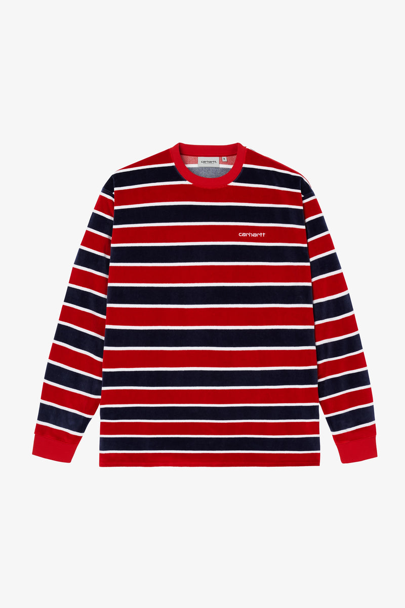 L/S Velour Stripe T-Shirt