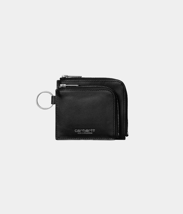 Carhartt WIP Double Vegas Zip Wallet Black Silver - Portefeuille main image 1