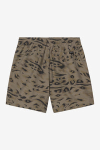 Duck Feather Print, Cypress / Black