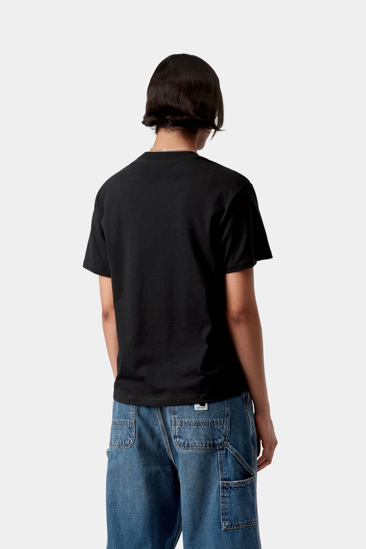 W' S/S Script Embroidery T-Shirt