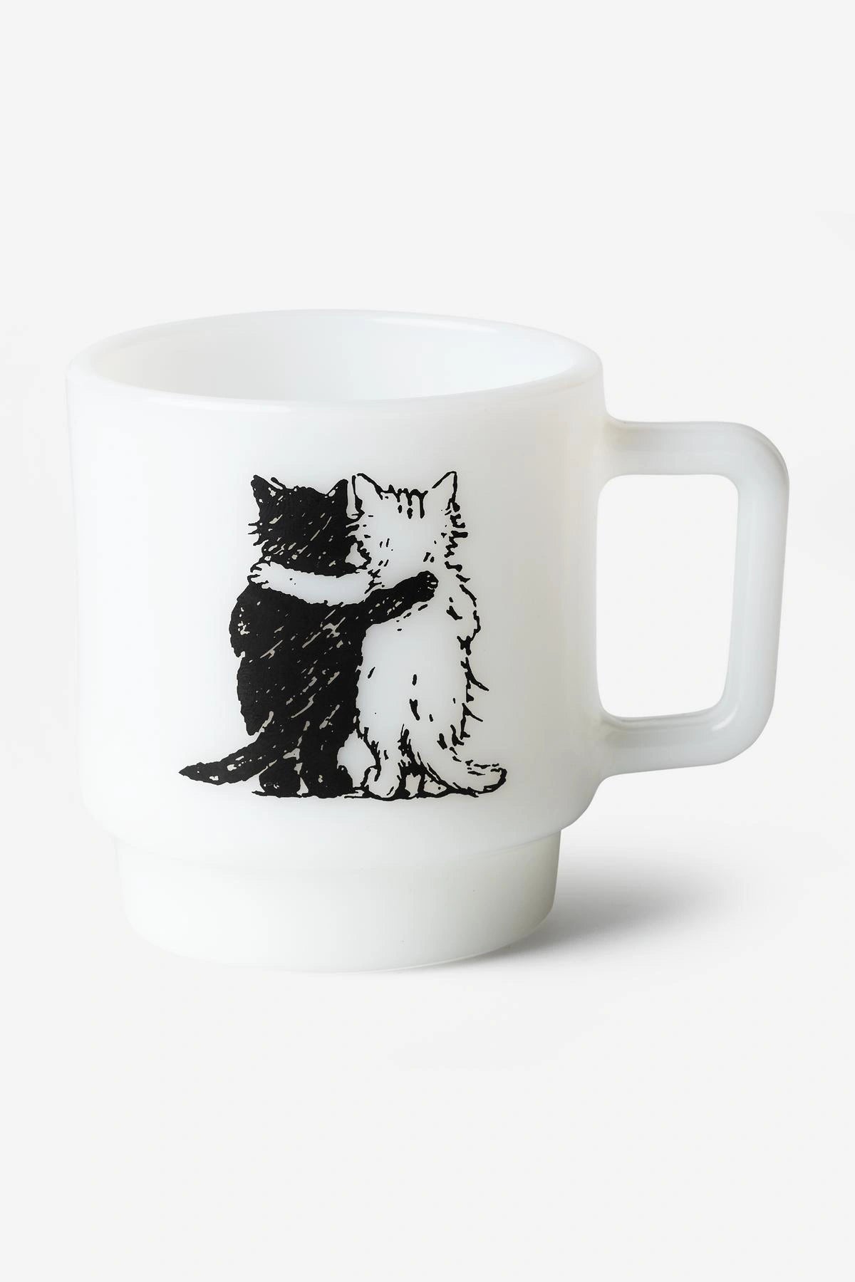 Hugging Cats Glass Mug