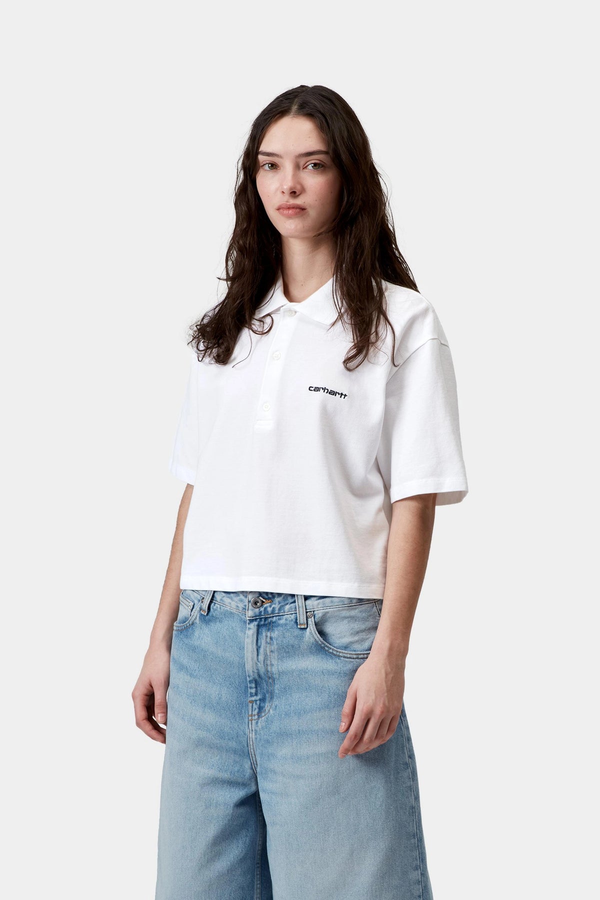 W' S/S Carhartt Script Polo T-shirt