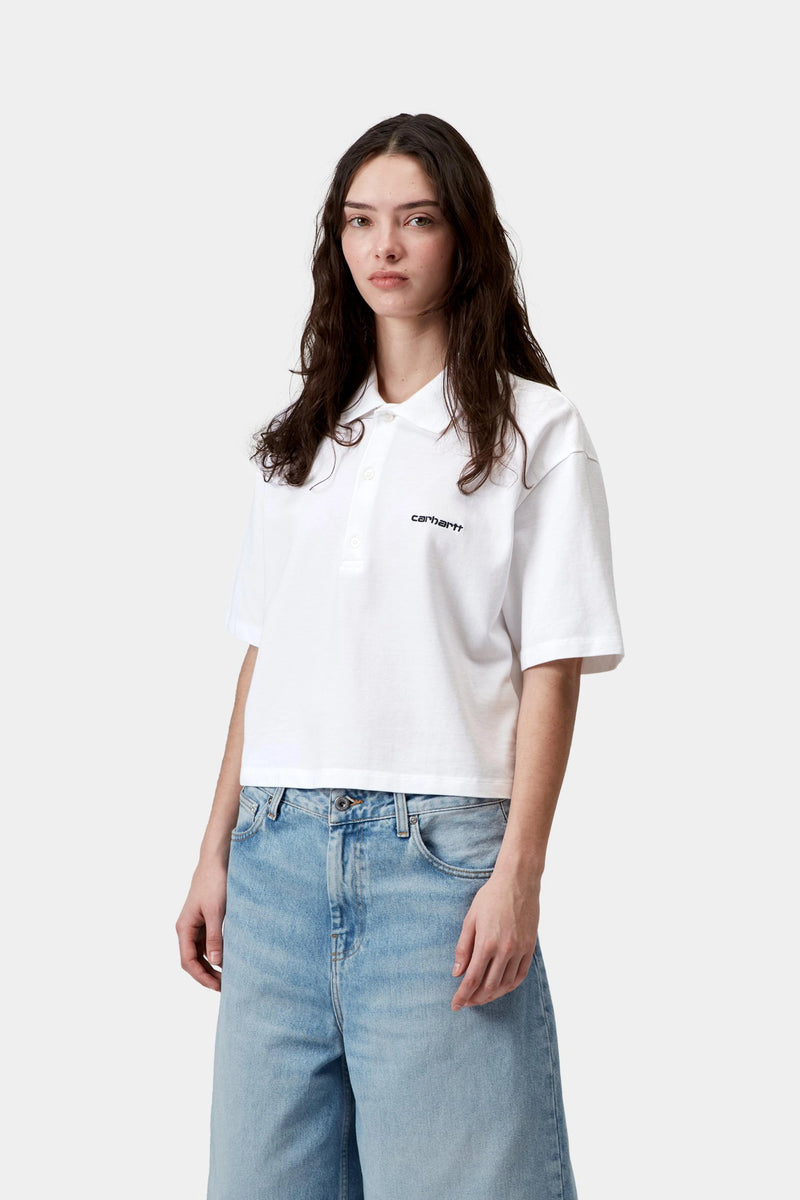 W' S/S Carhartt Script Polo T-shirt