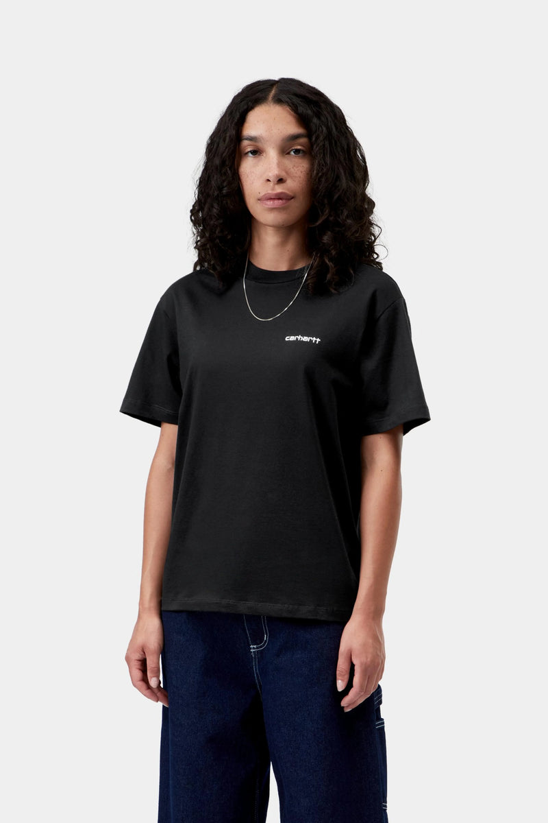W' S/S Script Embroidery T-Shirt