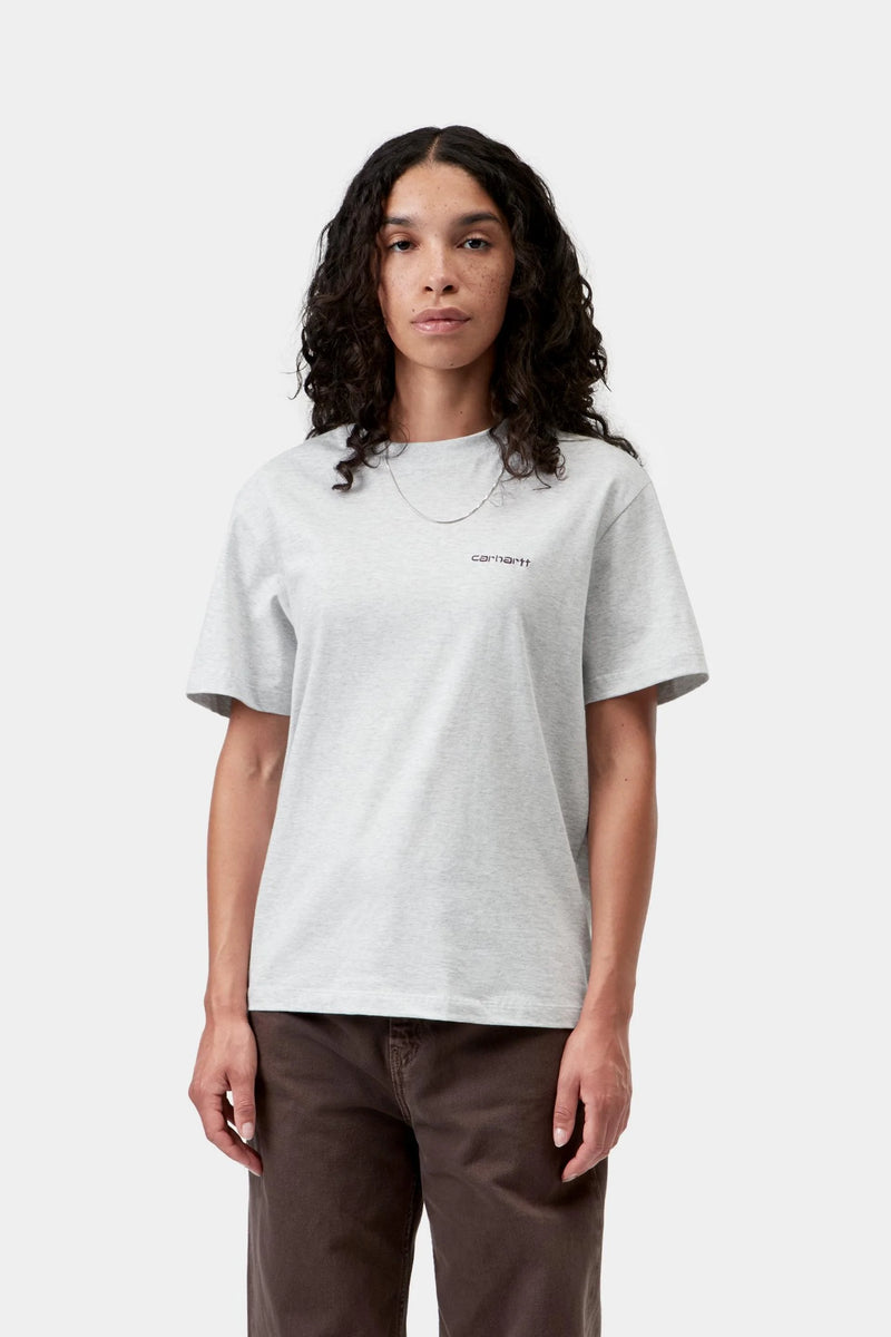 Women's S/S Script Embroidery T-Shirt